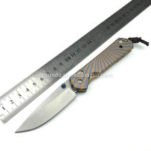 7Cr17MoV Titanium Handle Folding Blade Knife